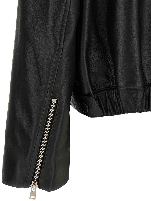 Leather Bomber Jacket shop online: YVES SALOMON