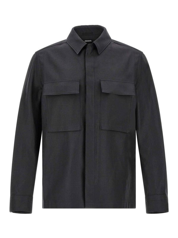 ZEGNA: シャツ - ブラウス - 黒