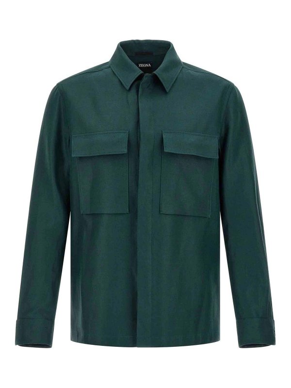 ZEGNA: Blusen - Bluse - Grün