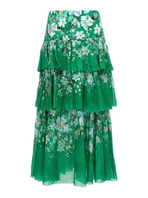 ZIMMERMANN: Jupes midi et au genou - Jupe Midi - Vert