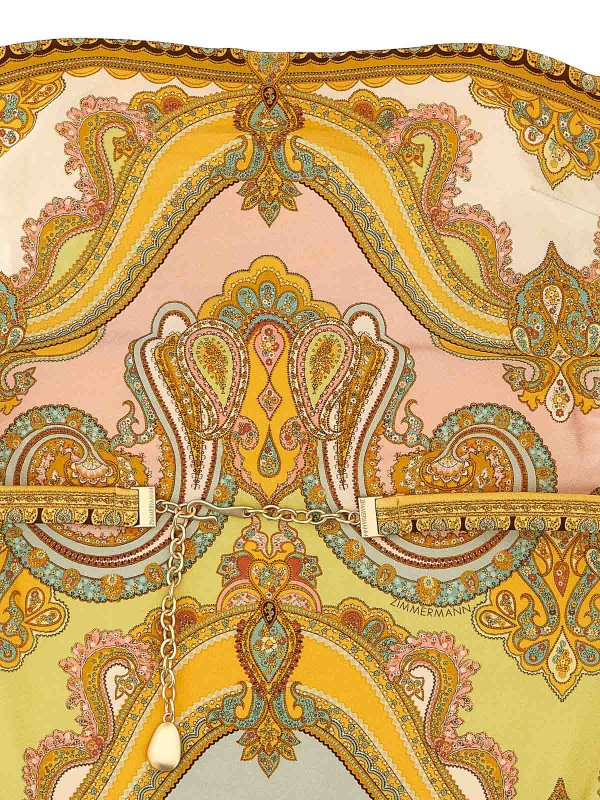 The Best Shops ZIMMERMANN: one-piece - Maxine Chain Trim Bandeau One-Piece Swimsuit