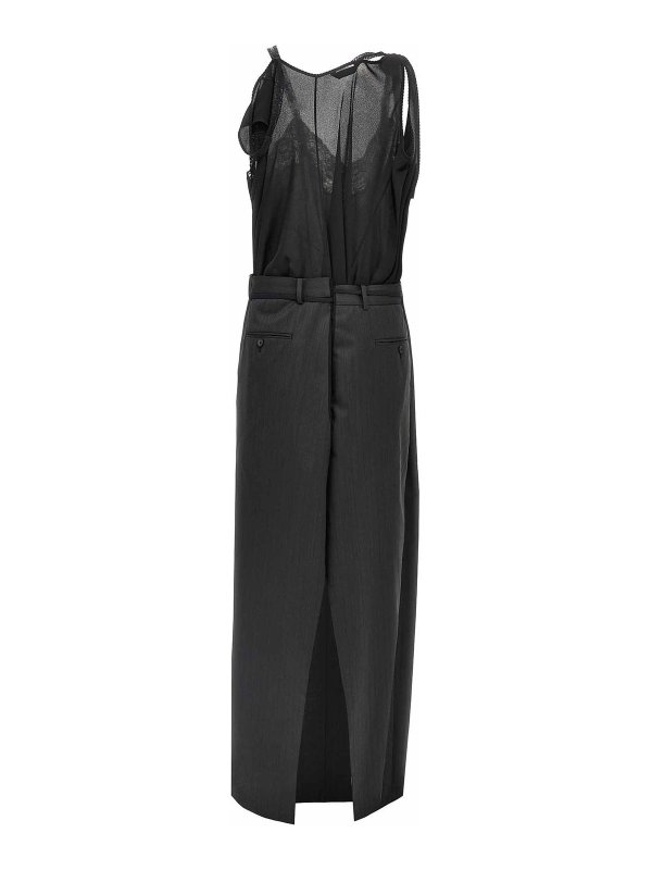 BALENCIAGA: Knielange Kleider online - Knielanges Kleid - Schwarz