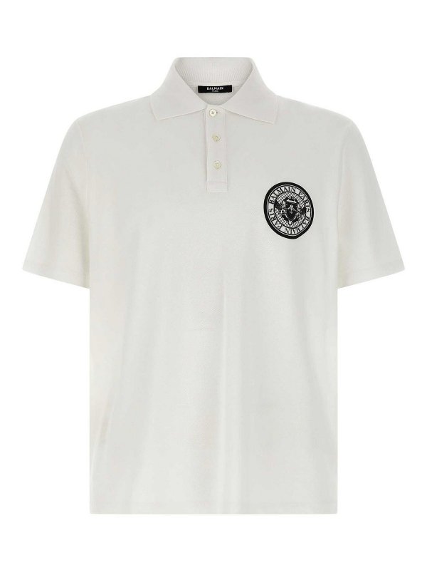 Balmain: Poloshirts - Poloshirt - Weiß