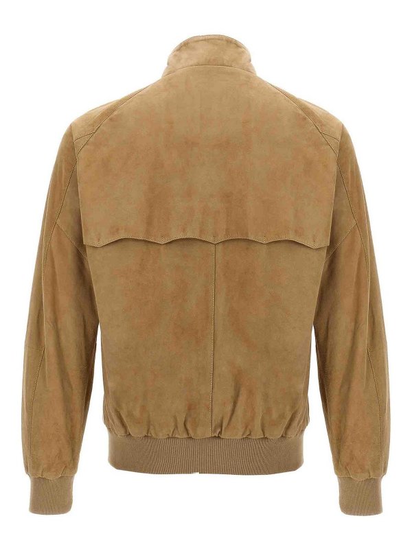 BARACUTA: leather jacket online - Suede Bomber Jacket