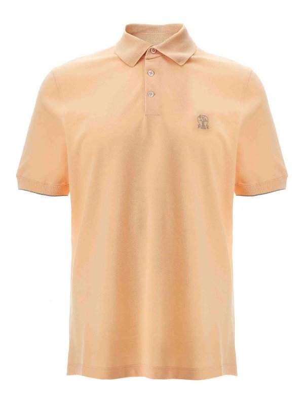 BRUNELLO CUCINELLI: ポロシャツ - ポロシャツ - オレンジ