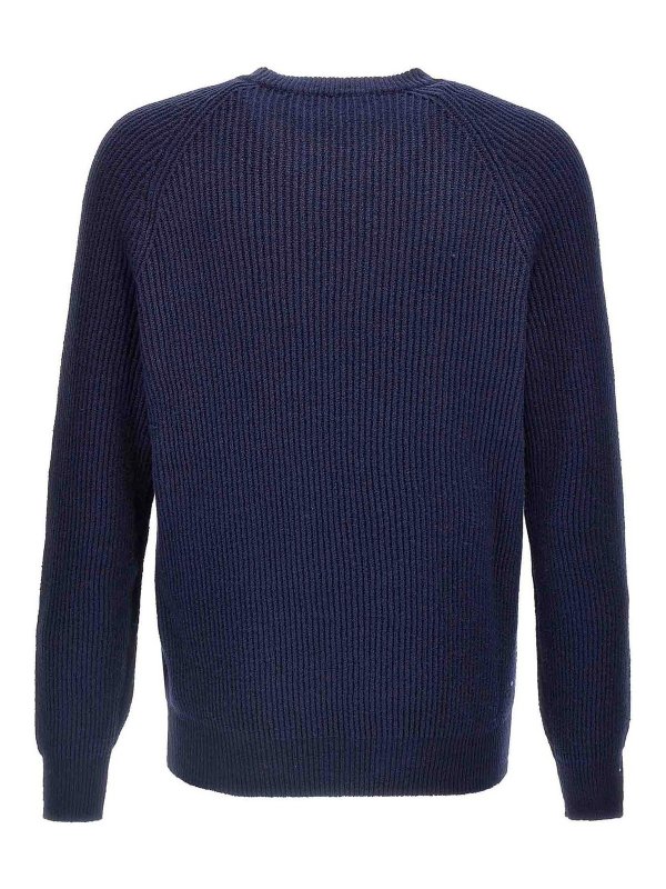 BRUNELLO CUCINELLI: Strickpullover mit Rundhalsausschnitt online - Rundhalspullover - Blau