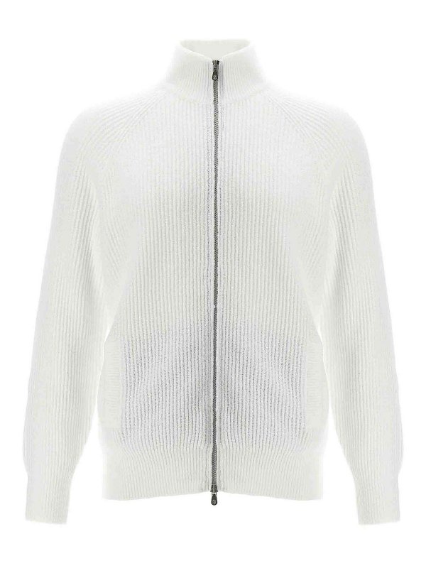 BRUNELLO CUCINELLI: カーディガン - カーディガン - 白