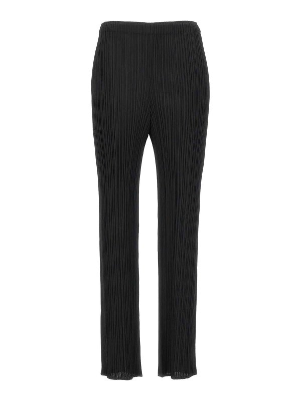 PLEATS PLEASE ISSEY MIYAKE: カジュアルトラウザー - カジュアルパンツ - 黒