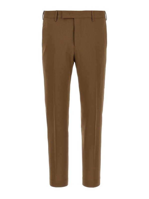 PT TORINO: Pantalons casual - Pantalons Décontractés - Marron