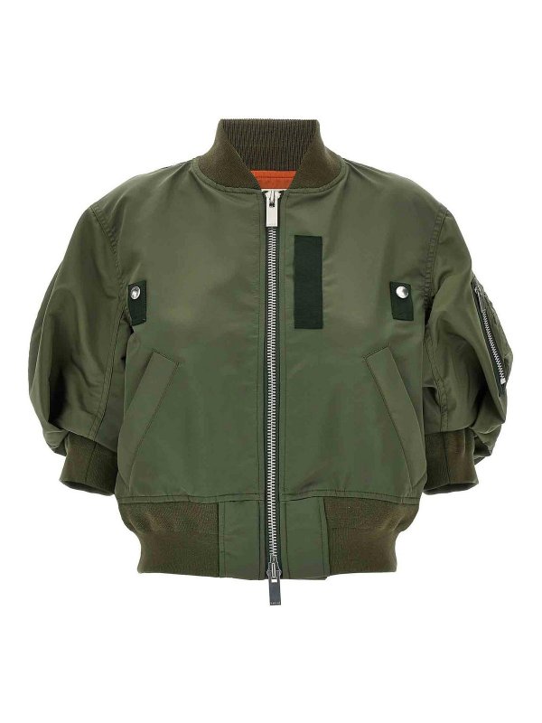 Sacai: Blazer - Blazer - Grün