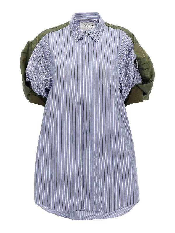 Sacai: short dresses - Mini Chemisier Dress