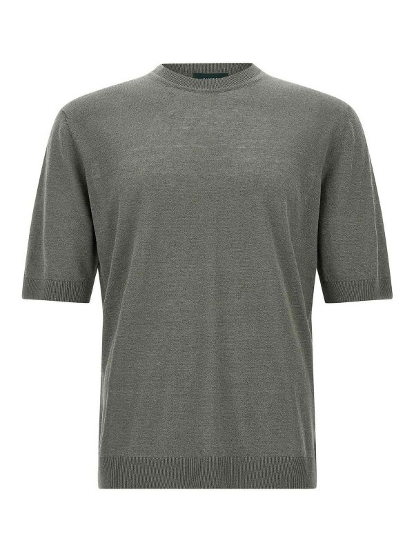 ZANONE: Pull col rond - Pull Col Rond - Vert