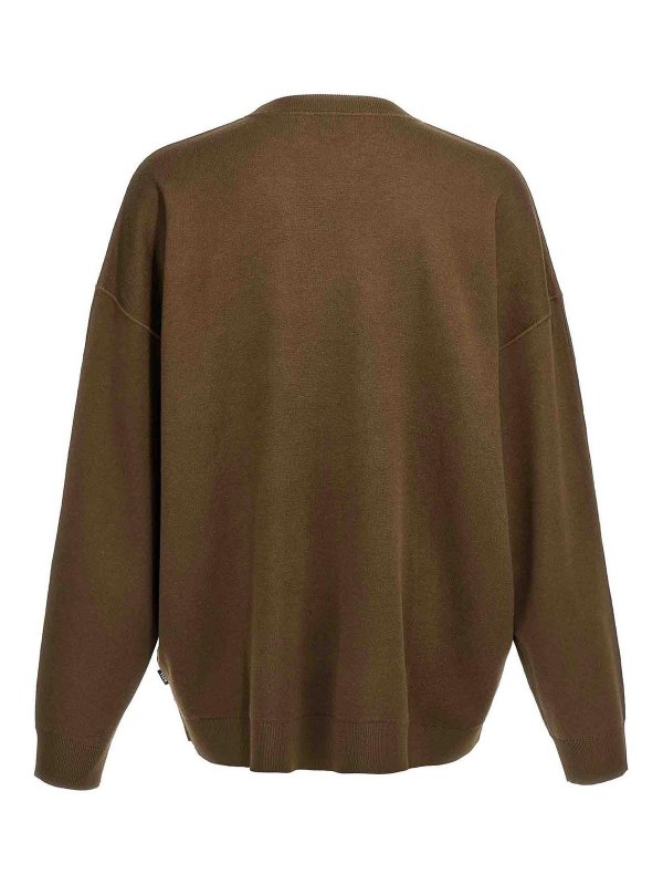 Hugo Boss: Strickpullover mit Rundhalsausschnitt online - Rundhalspullover - Braun