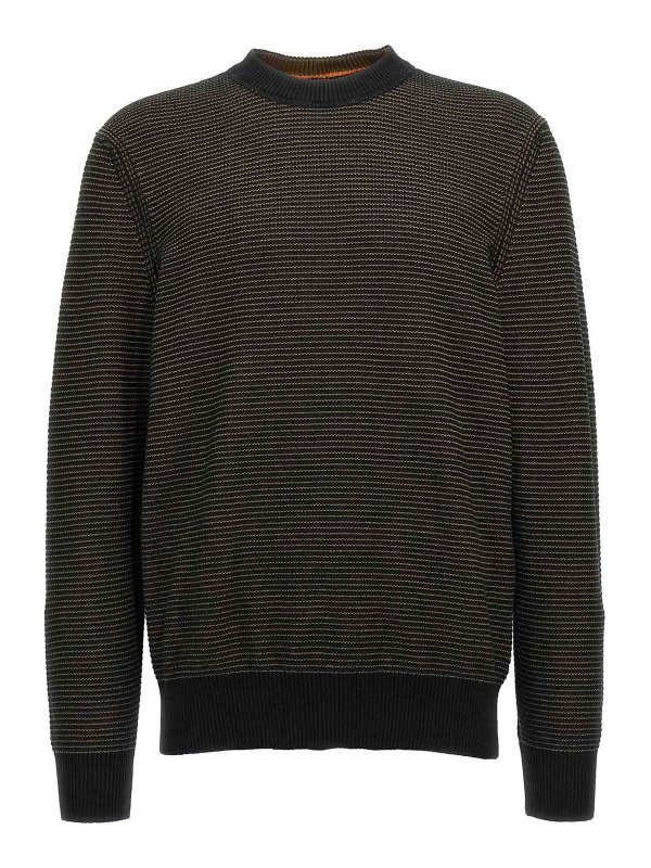 Hugo Boss: Suéteres con cuello pico - Suéter Cuello Redondo - Multicolor