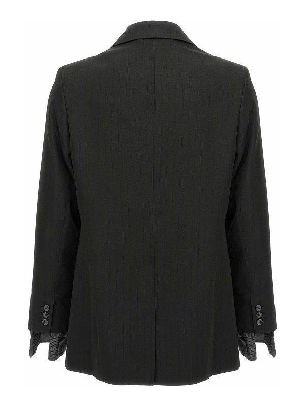 MARTINE ROSE: blazers online - Striped Double-Breasted Blazer