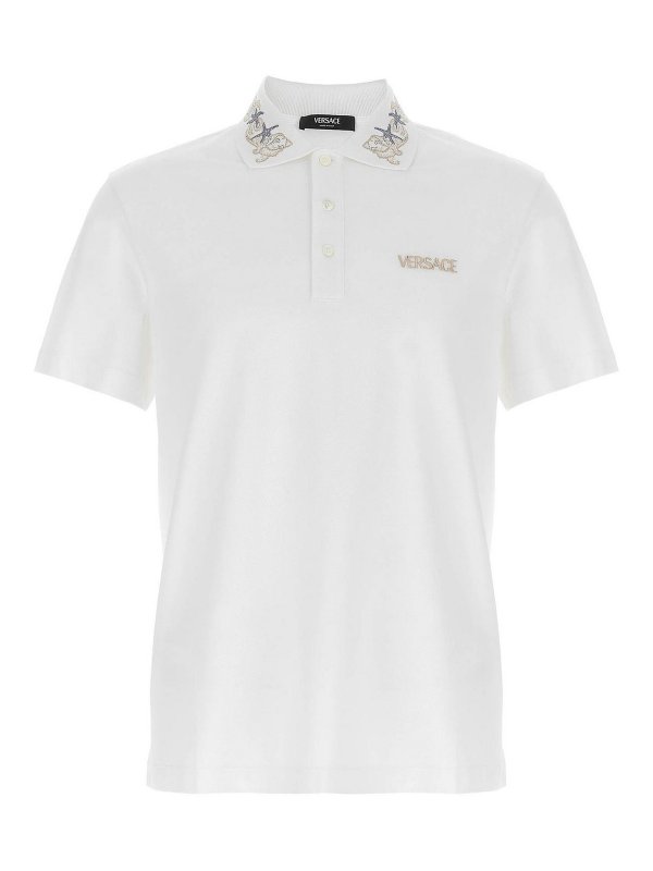 VERSACE: Poloshirts - Poloshirt - Weiß