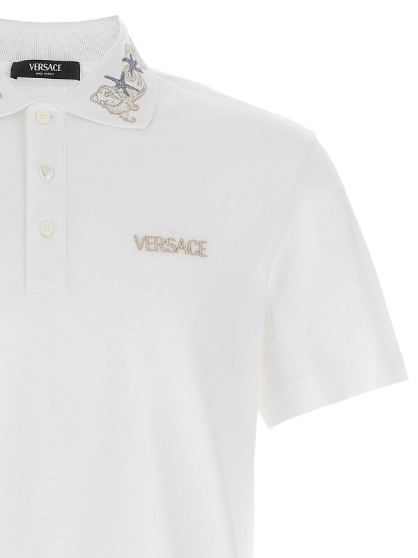 The Best Shops VERSACE: Poloshirts - Poloshirt - Weiß