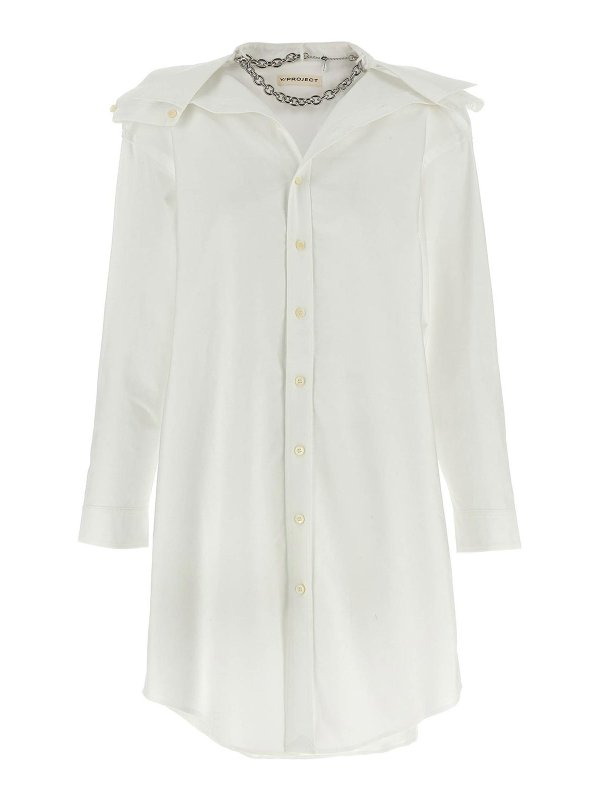 Y/PROJECT: ニーレングスドレス - 膝丈ドレス - 白