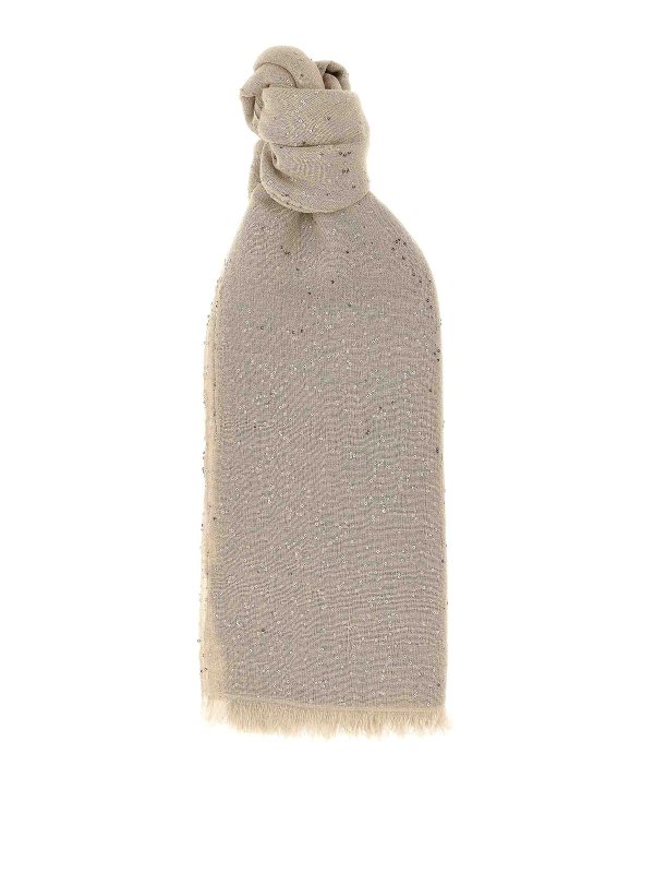BRUNELLO CUCINELLI: scarves - Micro Sequin Scarf