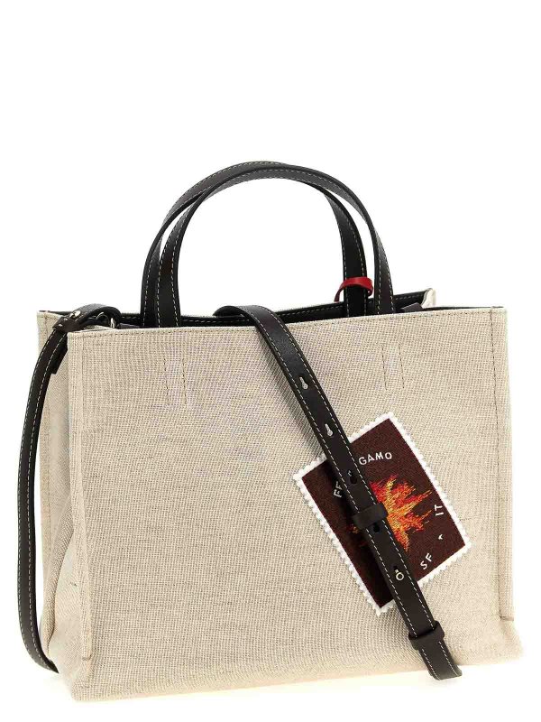 FERRAGAMO: クロスボディバッグ online - クロスボディバッグ - ベージュ