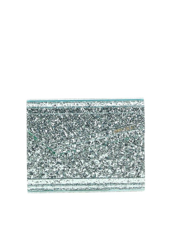 JIMMY CHOO: Clutch - Pochette - Vert