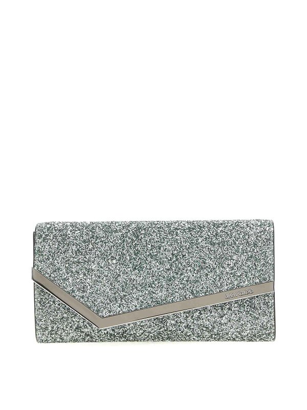 JIMMY CHOO: Clutch - Pochette - Vert