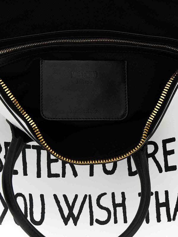 Stampa Handbag shop online: MOSCHINO