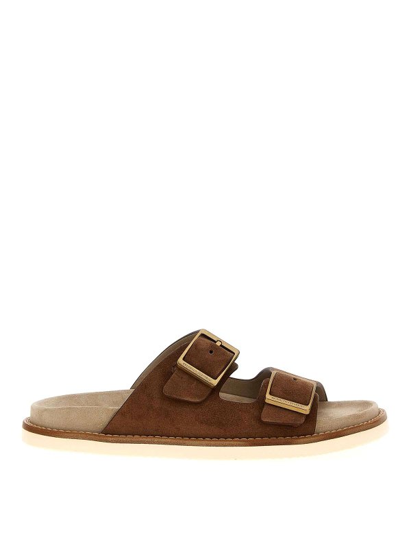 BRUNELLO CUCINELLI: サンダル - サンダル - ブラウン