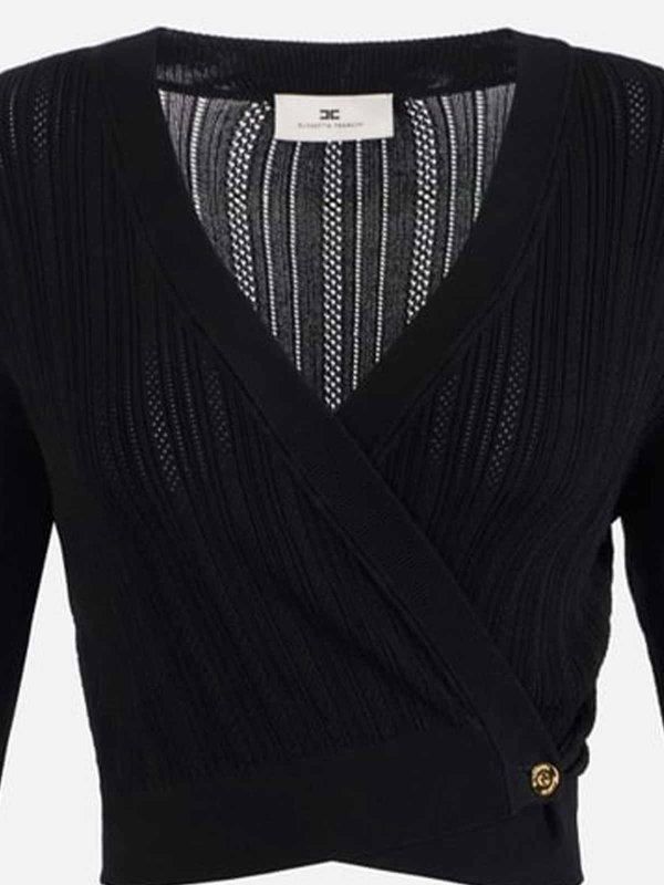 ELISABETTA FRANCHI: Vネック online - Vネック - 黒