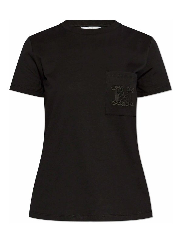 Max Mara: T-shirts - T-Shirt - Schwarz