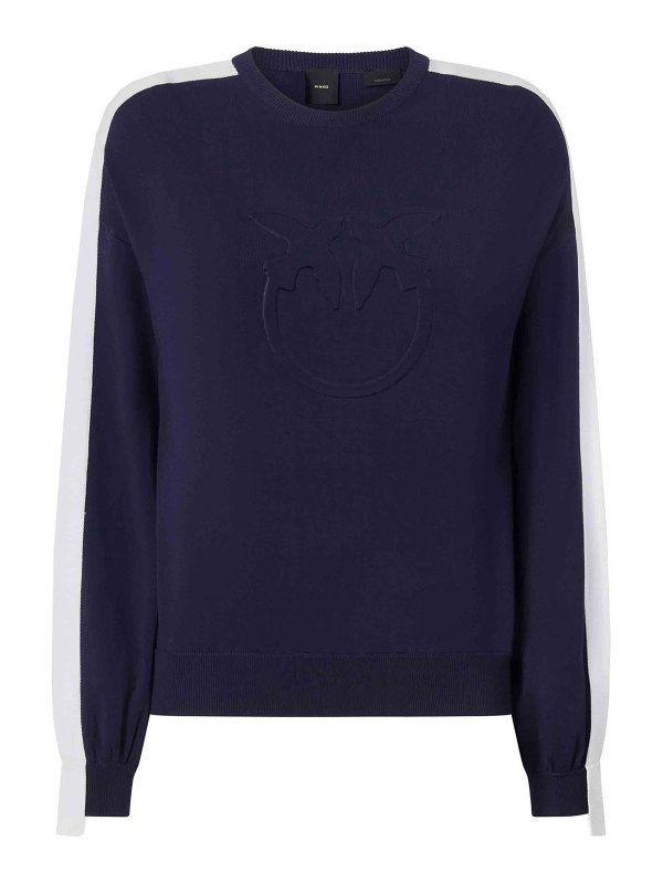 Pinko: U-Boot-Ausschnitt - U-Boot-Pullover - Weiß