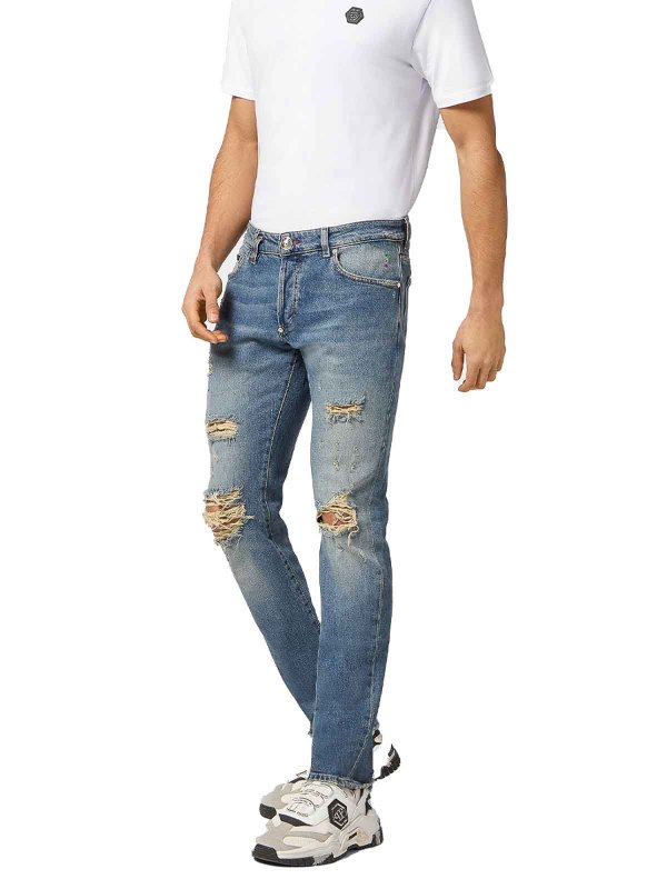 PHILIPP PLEIN: Jeans boot-cut online - Jeans Boot-Cut - Lavado Medio