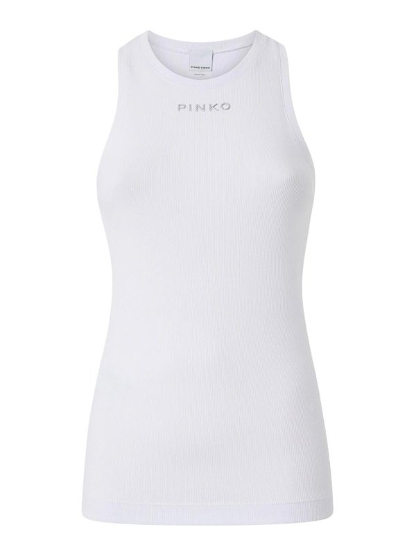 Pinko: Tops y camisetas sin mangas - Top - Blanco