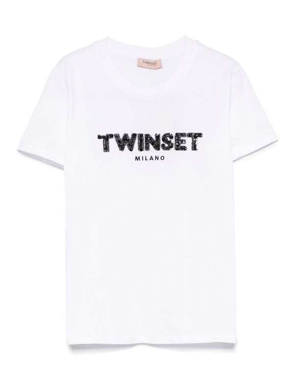 TWINSET: Camisetas - Camiseta - Blanco