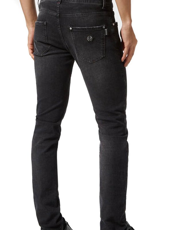 PHILIPP PLEIN: ブーツカットジーンズ online - ブーツカットジーンズ - 黒