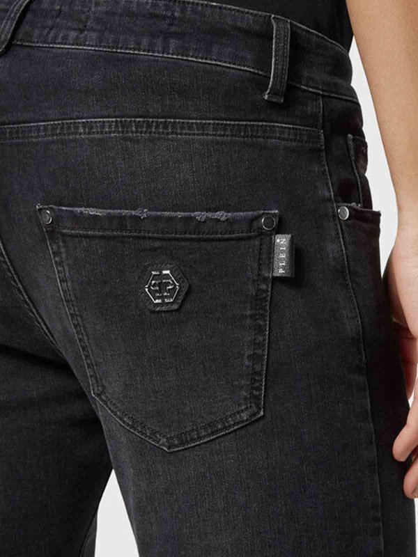 The Best Shops PHILIPP PLEIN: ブーツカットジーンズ - ブーツカットジーンズ - 黒