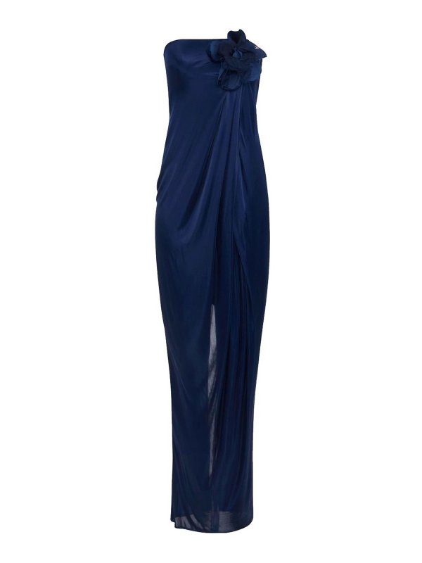 ELISABETTA FRANCHI: イブニングドレス - ロングスカート - ブルー