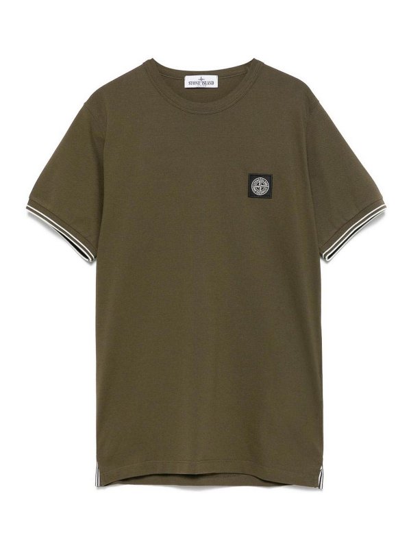STONE ISLAND: t-shirt - T-Shirt Con Applicazione Compass