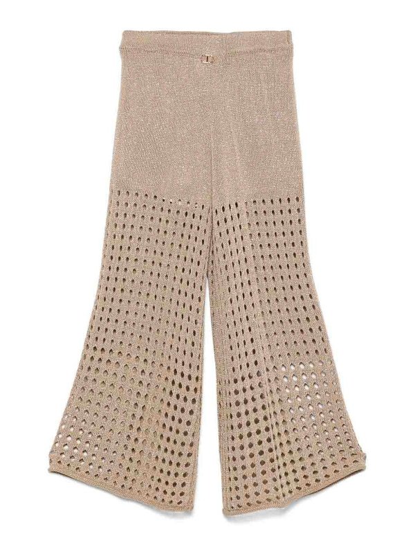 TWINSET: カジュアルトラウザー - カジュアルパンツ - ブラウン