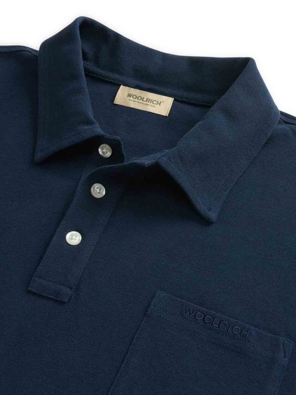 ポロシャツ - ブルー shop online: WOOLRICH
