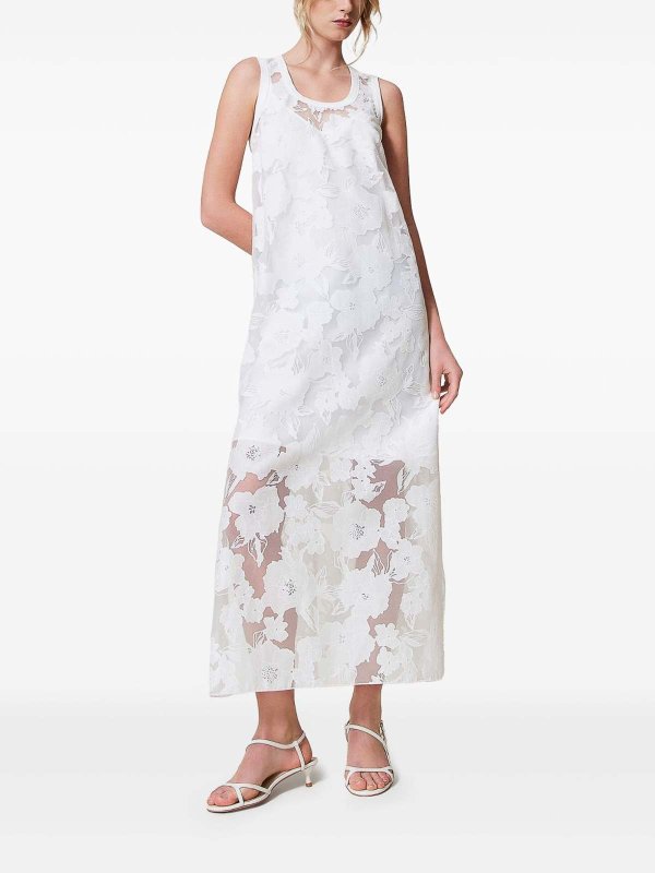 The Best Shops TWINSET: Maxikleider - Maxikleid - Weiß