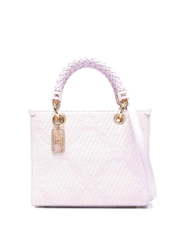 ELISABETTA FRANCHI: トートバッグ - トートバッグ - ヌードカラー