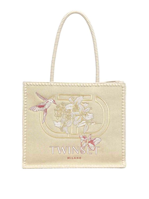 TWINSET: トートバッグ - トートバッグ - ベージュ