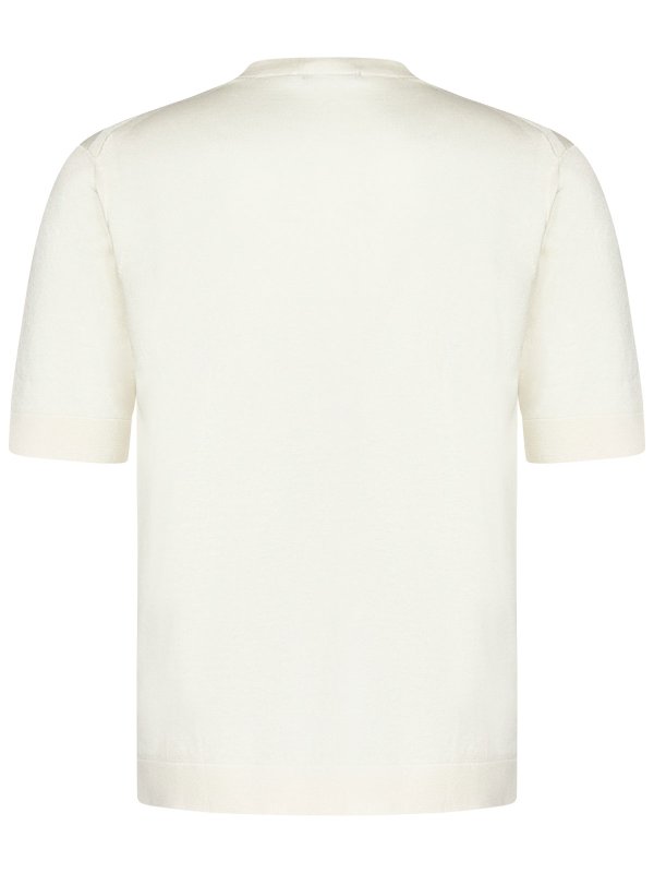 CRUCIANI: Strickpullover mit Rundhalsausschnitt online - Rundhalspullover - Creme