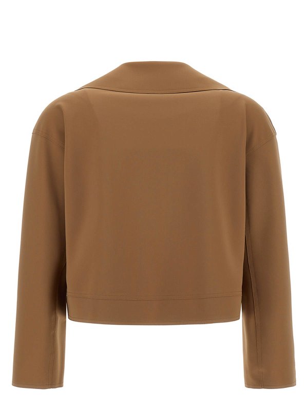 HERNO: Vestes en cuir online - Blouson En Cuir - Marron