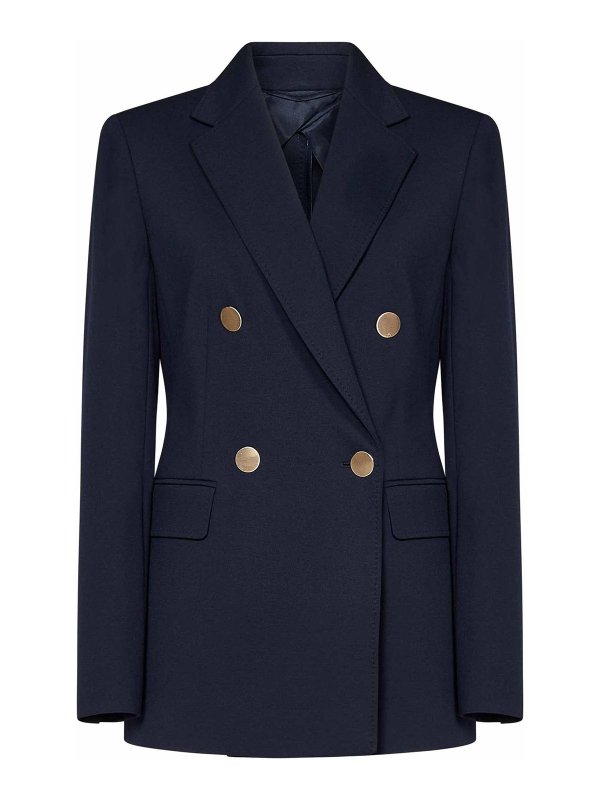 Max Mara: ブレザー - ブレザー - ブルー