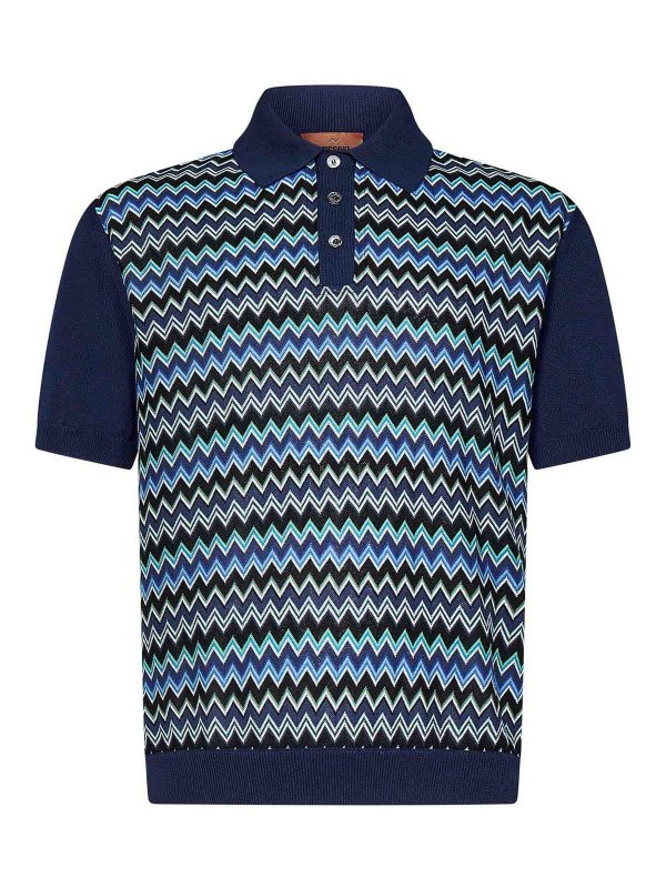 MISSONI: ポロシャツ - ポロシャツ - ブルー