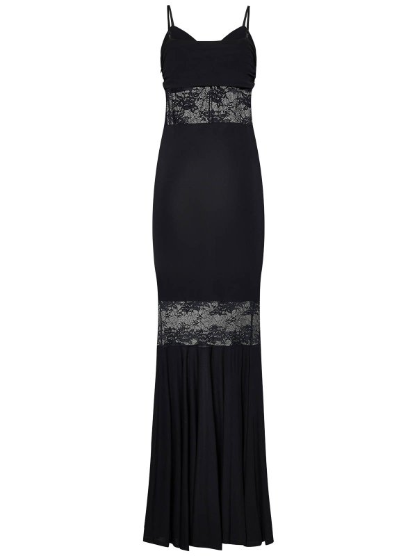 NINA RICCI: maxi dresses online - Long Black Mermaid Dress