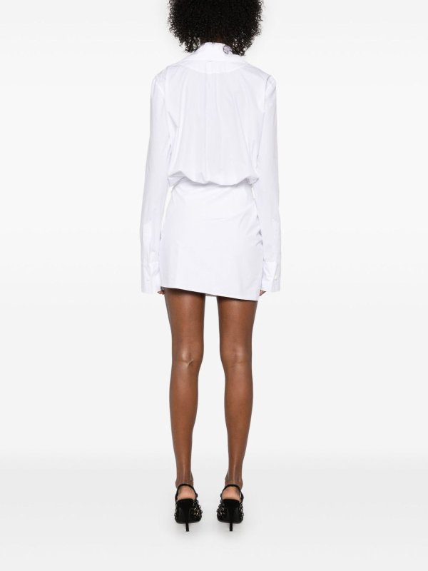 The Best Shops The Attico: abiti corti - Abito bianco di cotone mini chimico