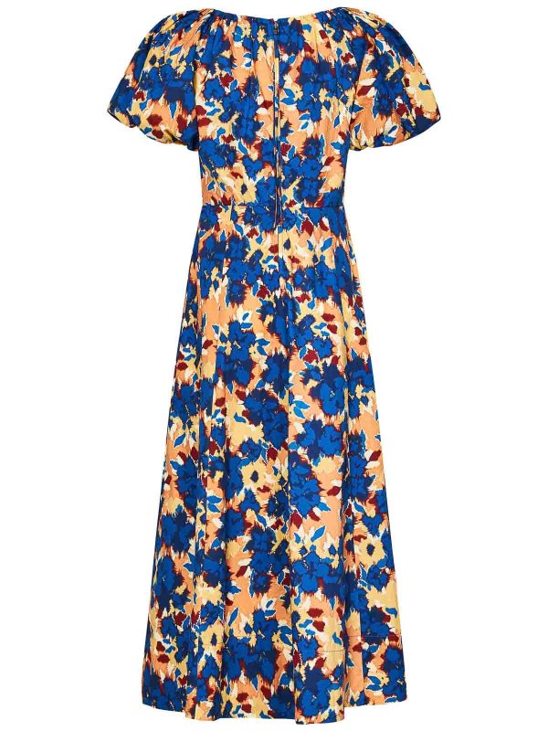 ULLA JOHNSON: ニーレングスドレス online - 膝丈ドレス - ブルー